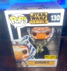 Funko POP! Star Wars Rebels #130 Ahsoka Tano tema candente exclusivo en mano - Imagen 1 de 7