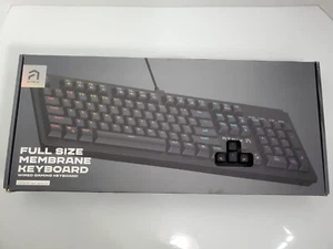 Atrix Full Size Membrane Keyboard Wired Gaming For PC Xbox PlayStation Switch - Picture 1 of 10