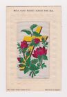 STEVENGRAPH WOVEN IN SILK EMBOSSED POSTCARD THE "ALPHA' SERIES LONDON RED ROSES