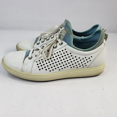 ECCO Womens Hybrid Golf Shoes size 39 (8 - 8.5) extra width White/Blue — 第 1/4 张图片