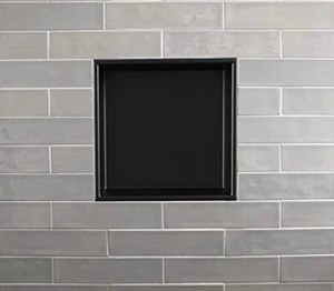 Shower Niche Stainless Steel In-wall Model 12" X 12" Recessed Shelf Ready Black - Picture 1 of 5