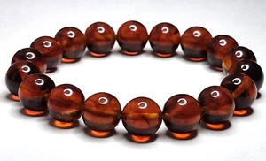 Pulsera de cuentas redondas de ámbar báltico - Imagen 1 de 7