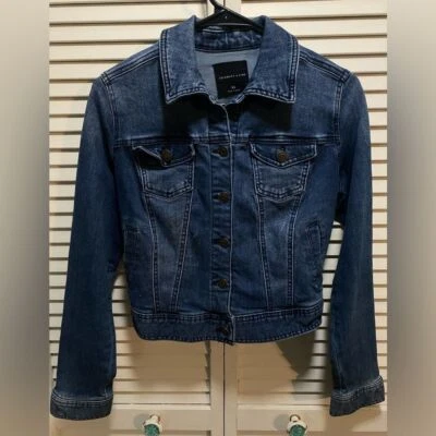 Celebrity Pink Denim Jacket Size XS Pockets Button Up Collar - Image 1 of 4