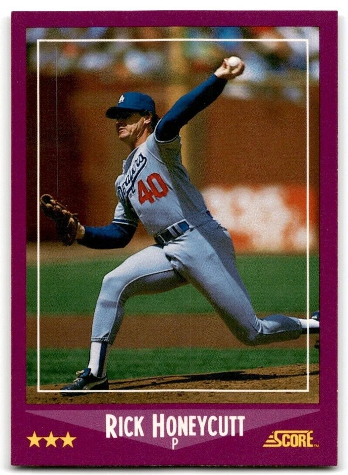 1988 Score   #87  Rick Honeycutt    Pitcher   Oakland Athletics FREE shipping - Image 1 of 1