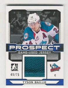 2014-15 LEAF IN THE GAME DRAFT PROSPECTS JESEYS BLUE TYSON BAILLIE 49/75 - Picture 1 of 2