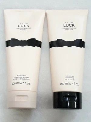 Avon LUCK for HER - Shower Gel & Body Lotion Set - (6.7 fl oz Each) - NEW SEALED - Image 1 of 4