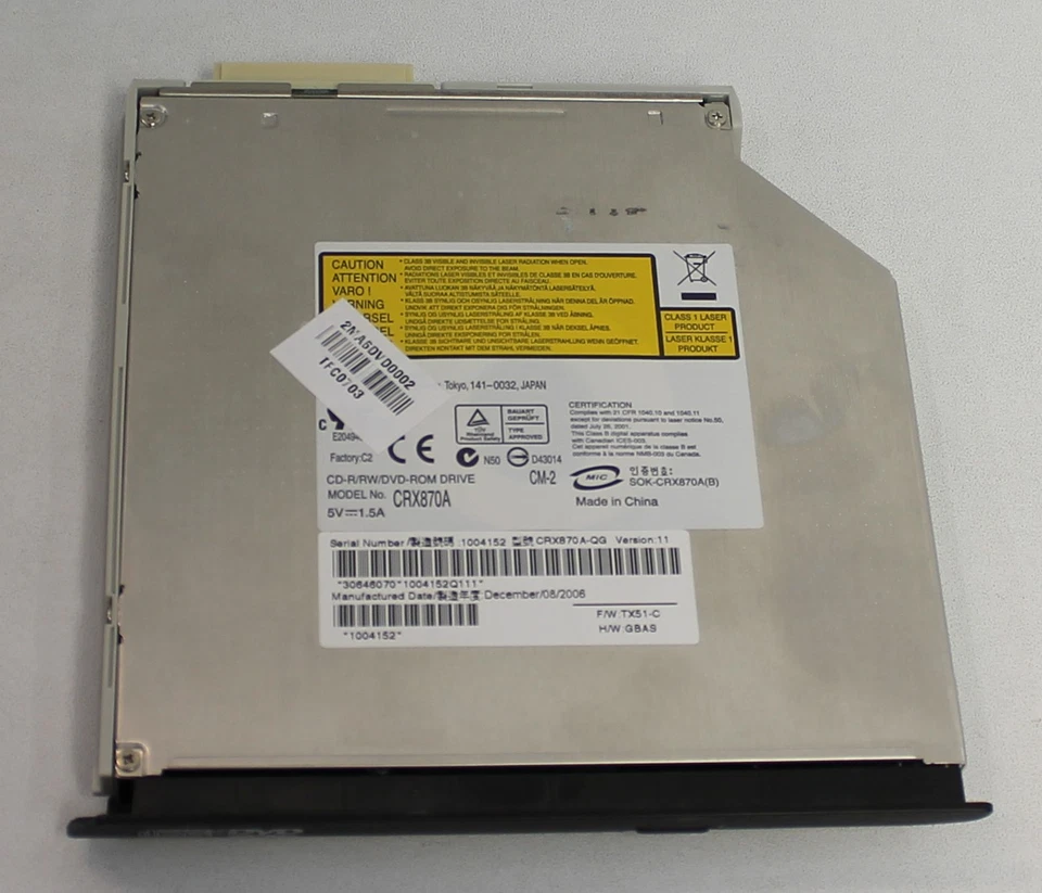 CRX870A GATEWAY NX570 IDE CD-RW DVD-ROM COMBO DRIVE "GRADE A" - Image 1 of 1