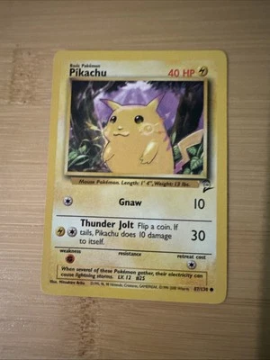 Pokémon TCG Pikachu Base Set 2 Card 87/130 Mint - Image 1 of 2