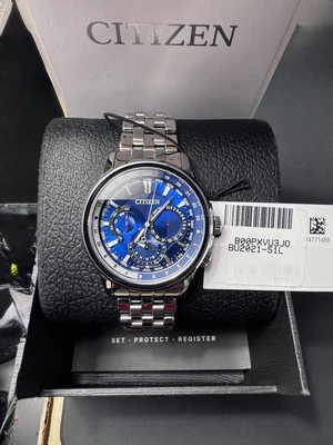 NEW Citizen Eco-Drive Calendrier Stainless Steel Men's Watch BU2021-51L - image 1 of 4