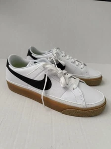 Nike Court Legacy White Anthracite Gum Yellow Casual Women Size 9 - Picture 1 of 8