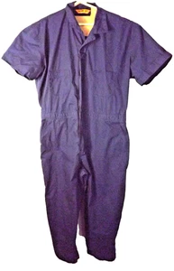 Berne Coveralls Unlined Short Sleeve Blue Poplin Sz 2XL 52 Short Workwear Unisex - Picture 1 of 14