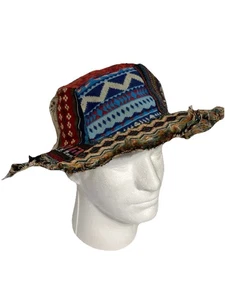 Fischerhut Baumwolle Hippie mit Geheimtasche Mehrfarbig Neu - Bild 1 von 5