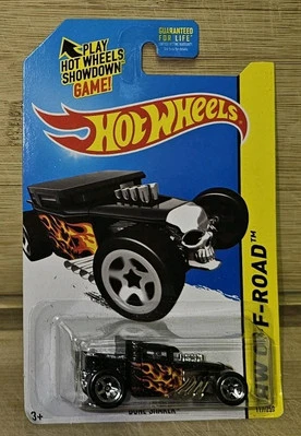 Hot Wheels Bone Shaker, Negro con Llamas 2013 HW Off Road NUEVO 117/259 Foto 1 de 4