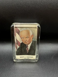 Peso de papel de vidrio presidencial vintage - Dwight Eisenhower  - Imagen 1 de 3