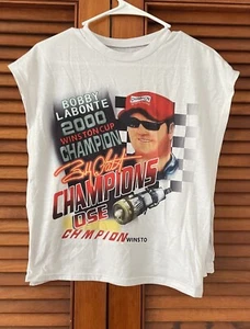 Bobby Labonte 2000 Winston Cup Champion Champion Spark Plugs Womens Shirt M - Picture 1 of 5