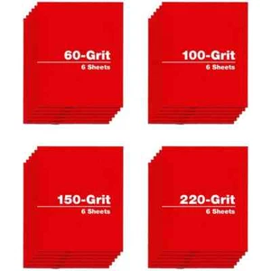 4.5 in. x 5.5 in. - Assortment (60 100 150 220 Grit) (24-Pack) - Picture 1 of 2