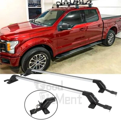 For GMC Sierra 1500 2500 Car Top Roof Rack Cross Bars Kayak Cargo Carrier Silver Foto 1 de 4