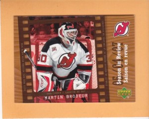 2007-08 MCDONALDS UPPER DECK SEASON IN REVIEW MARTIN BRODEUR #SR4 DEVILS NM-MT