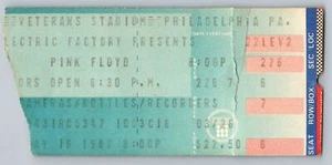 Vintage 1988 Pink Floyd Concert Ticket Stub Veterans Stadium Philadelphia - Picture 1 of 2