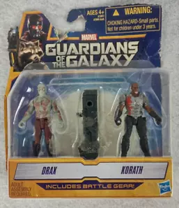 Guardiani della Galassia 2,5" Personaggi DRAX & KORATH con Battle Gear Giocattolo Bambini - Foto 1 di 14