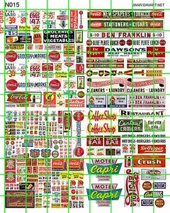 N015 DAVE'S DECALS N SCALE MARKET GROCERY STORE SIGNAGE WINDOW PRICES HEADER