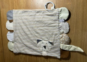 Demdaco Lovey Cat  Security Activity Blanket 16" X 11" Teething Rings Lovie - Picture 1 of 10