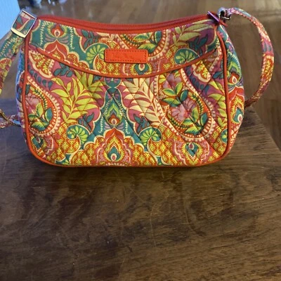 Bolso Bandolera Retirado VERA BRADLEY Paisley Meets Cuadros Coral Turquesa Foto 1 de 4