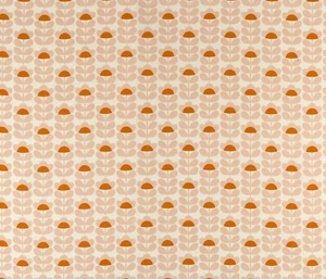 Designer Orla Kiely Sweetpea Orange Cotton Curtain Upholstery Fabric - Picture 1 of 1