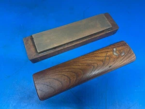 Piedra natural afiladora vintage con estuche de madera - Imagen 1 de 7