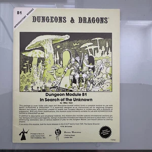 Dungeons & Dragons TSR UK GAMES WORKSHOP B1 Insearch of the Unknown 1978 - Picture 1 of 8