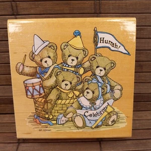 Stampendous Cherished Teddies Celebrating 5 Years Bear Rubber Stamp P Hillman - Picture 1 of 6