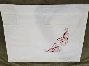Oma Style Standard Kissenbezüge Leinen weiß bestickt Blumen neu ohne Etikett - Bild 1 von 9