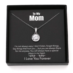 To My Mom Necklace from Daughter Son for Mother Birthday Gifts with Gift Box - Picture 1 of 9