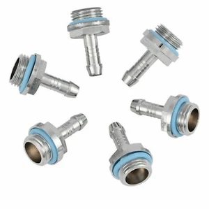 New 6 Pcs Barb Fittings Connector Replacement Parts For Water Tank Cooling k - Afbeelding 1 van 8