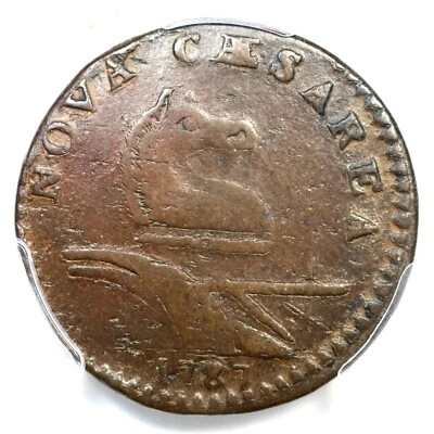 1787 33-u R-4 PCGS VF 30 No Sprig AP New Jersey Colonial Copper Coin - Image 1 of 3