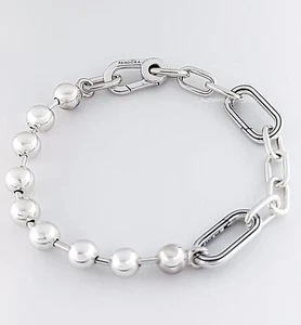 100% Authentic 925 Silver PANDORA ME Metal Bead & Link Chain Bracelet 592793C00 - Picture 1 of 7
