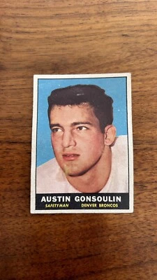 Goose Gonsoulin 1961 Topps Rookie Card #192 Denver Broncos - Image 1 of 2