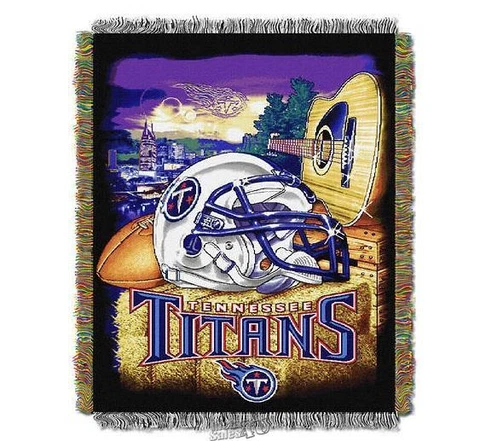 NFL-Woven Tapestry Tennessee Titans 60" X 48" Machine Wash 100% Polyester Cover