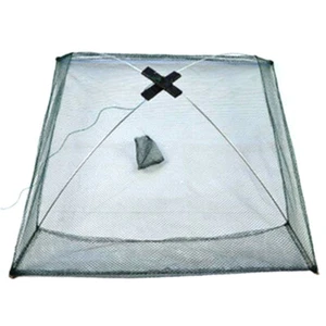 Fishing Bait Trap Crab Net Crawdad Shrimp Cast Dip Cage Fish Minnow Foldable - Picture 1 of 11