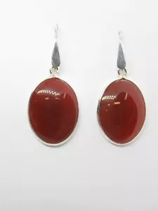 Orecchini pendenti in ARGENTO 925 con Agata Corniola Naturale - pietra dura - - Foto 1 di 5