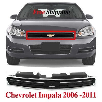 For 2006-2011 Chevrolet Impala Front Grille 2006-2007 Monte Carlo Chrome & Black - Изображение 1 из 4