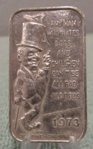 Vintage 1973 W.C. Fields 1 Troy Oz. .999 Silver Bar - Ceeco - Picture 1 of 2