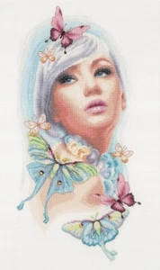 Lanarte Secret Stitch Along BUTTERFLY DREAMS Counted Cross Stitch Kit Woman - Picture 1 of 3