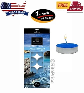 10 PCS Aqua Breeze Scented Tealight Candles Long Lasting Aromatherapy Candles - Picture 1 of 9