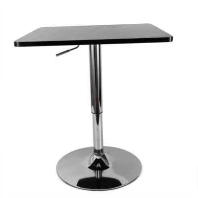 Pub Table Square High Table Black Top Pedestal Tall Tables Cocktail Bar Counter