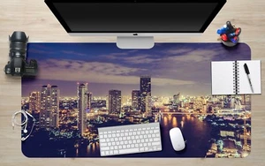 3D Stadt Fluss 2577 Rutschfest Büro Schreibtisch Maus Matte Groß Tastatur Pad - Bild 1 von 7