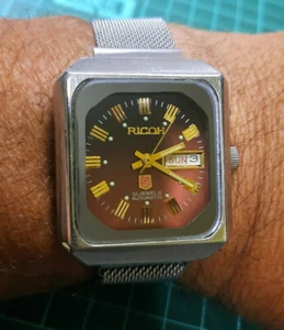 Original Vintage Ricoh 5 Automatic 21jewels Working Well Wrist Watch For Men's - Imagen 1 de 5