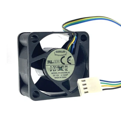 R124020BL(4) 40mm 12V PWM Cpu 1U 2U Cooling Fan 40X40X20mm 4cm Dual Ball Bearing - Image 1 of 4