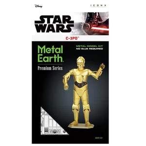 Fascinations ICONX Premium Series Star Wars Gold C-3PO Metal Earth 3D Model Kit - Picture 1 of 7