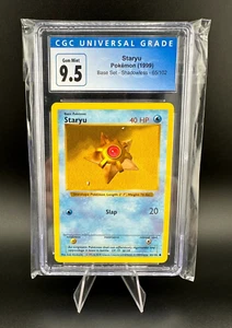 Pokemon Card Staryu 65/102 - Base Set Shadowless - CGC 9.5 GEM MINT - Picture 1 of 2